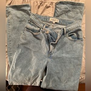Abercrombie high rise straight curve love jeans